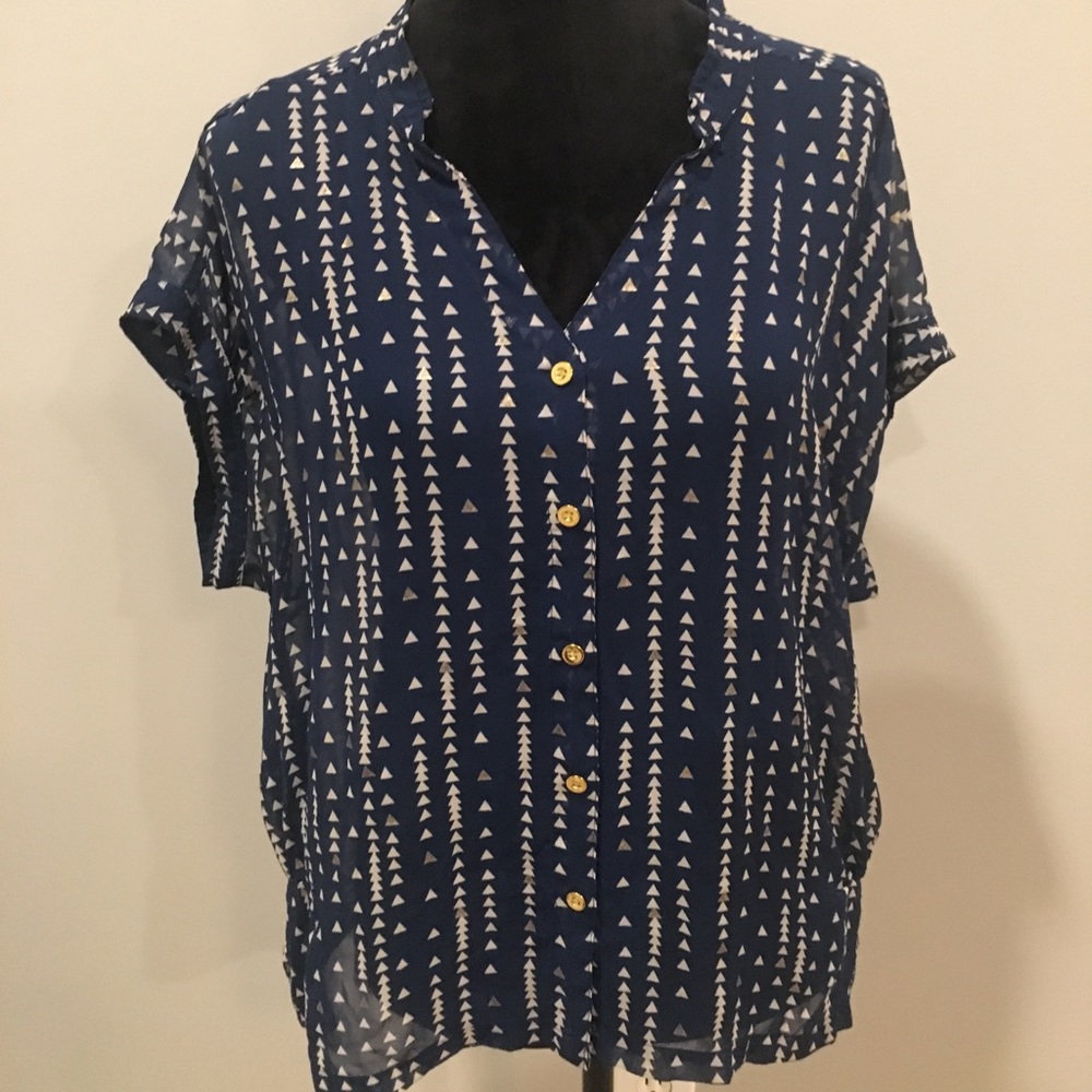 Navy and gold top !